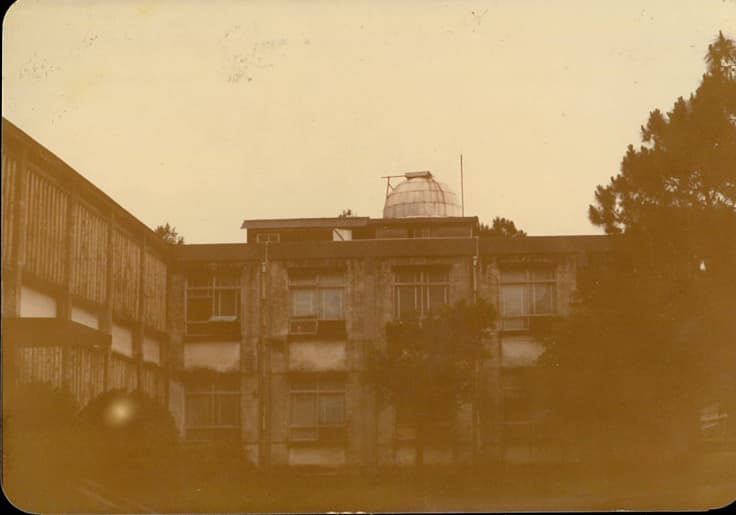 Former observatory on the old Physics Building.